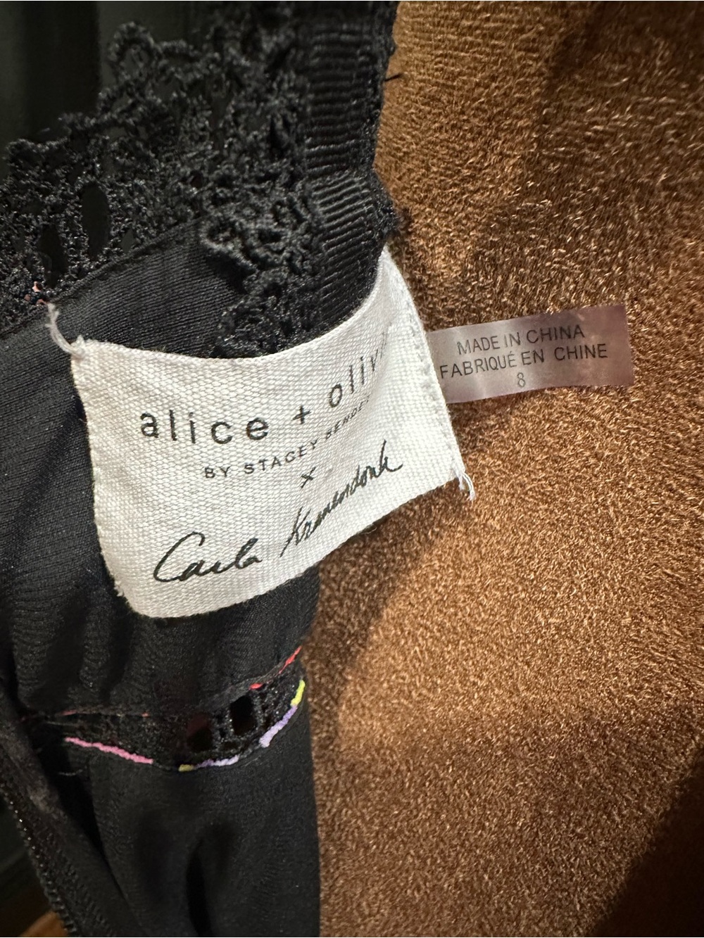Alice + Olivia “Karolina” Crochet‑Trimmed Paneled Printed Crepe Maxi Dress - Picture 16 of 16
